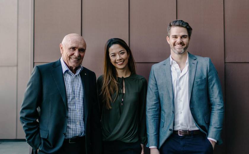 Skalata Venture chairman Paul Little with the fund's COO Maxine Lee and CEO Rohan Workman