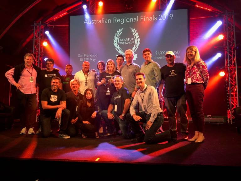 Starts at 60 in the race for $US1 million after winning Aussie final of Startup World Cup
