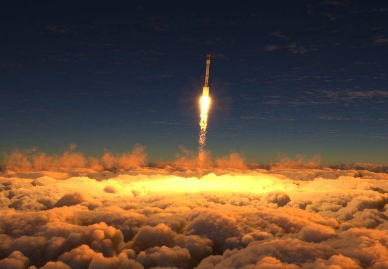 Rocket space ozone layer