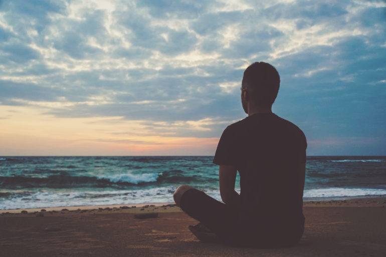 Meditation, beach