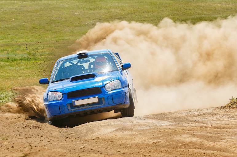 car skid, dirt, cloud
