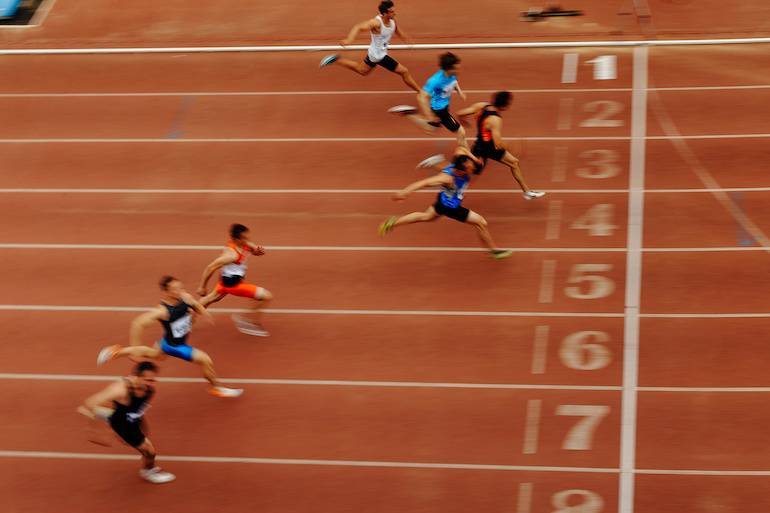 sprint race finish