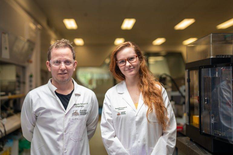 Syenta Chief Scientific Officer, Professor Luke Connal and CEO Jekaterina Viktorova. ANU