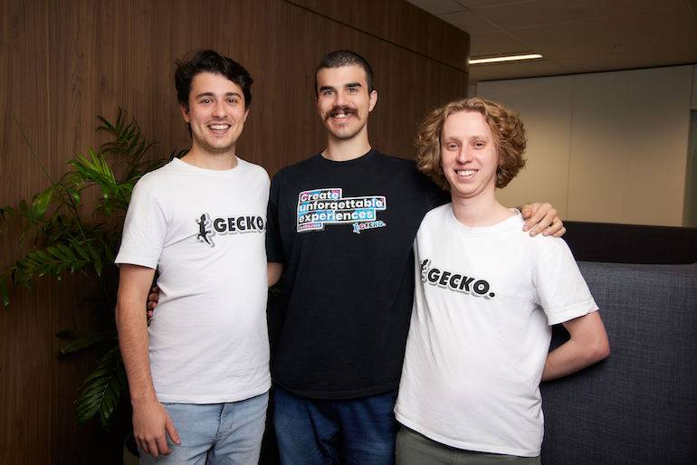 Gecko cofounders Ben Kennedy, Lal Birch and Cody Fisher-Peel.