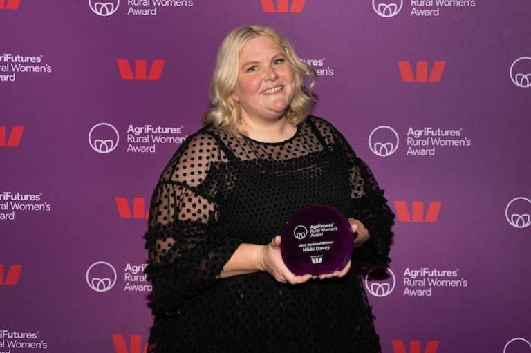  Grown Not Flown cofounder Nikki Davey wins the AgriFutures Rural Women’s Award