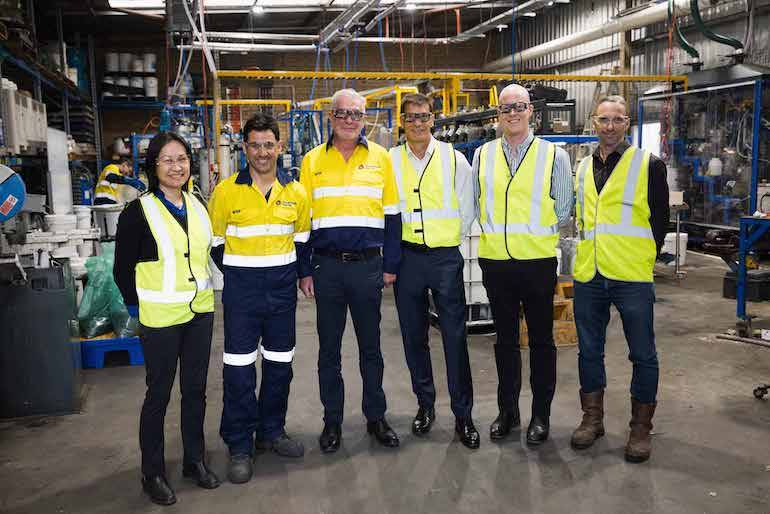 Renewable Metals CEO Luan Atkinson, CTO Mark Urbani, board members Gary Johnson and Peter Beaven, Investible's Ben Lindsay and director Nick Vines.
