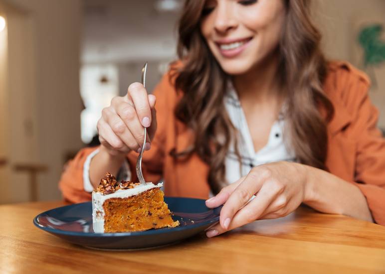 eating cake
