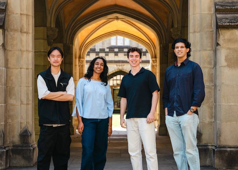 The NextGen Ventures Melbourne team: Donald La, Ikya Thearam, Mitchell Hughes, Varad Chaudhari. Photo: Valent Media.