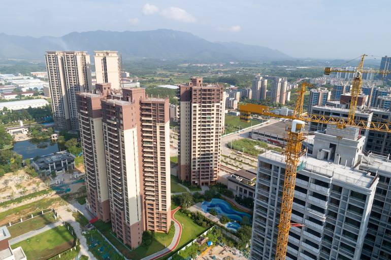 apartment construction site in China