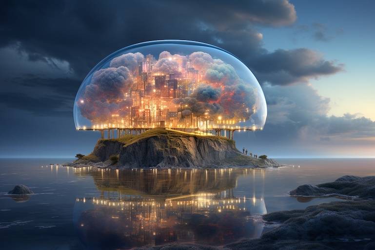 quantum brain on island